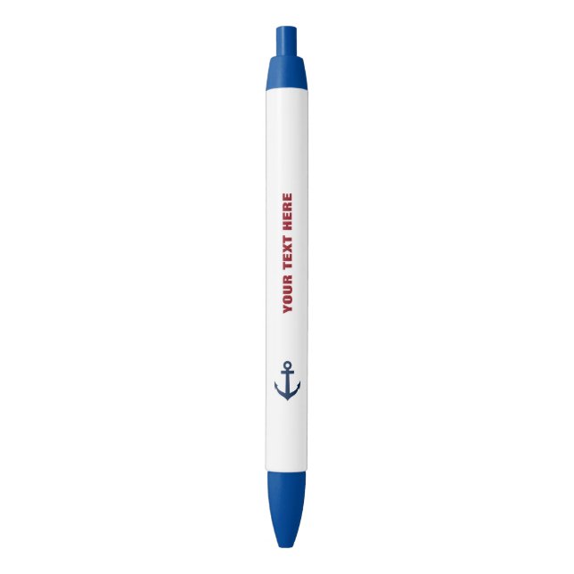 Seebootsankerstift mit kundenspezifischem Text Kugelschreiber (Vorderseite Vertikal)