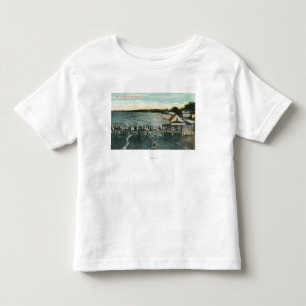 Seebrisen-Pier-und See-Szene Kleinkind T-shirt