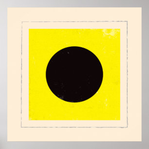 Seebuchstabe "ich" Signal-Flagge Poster