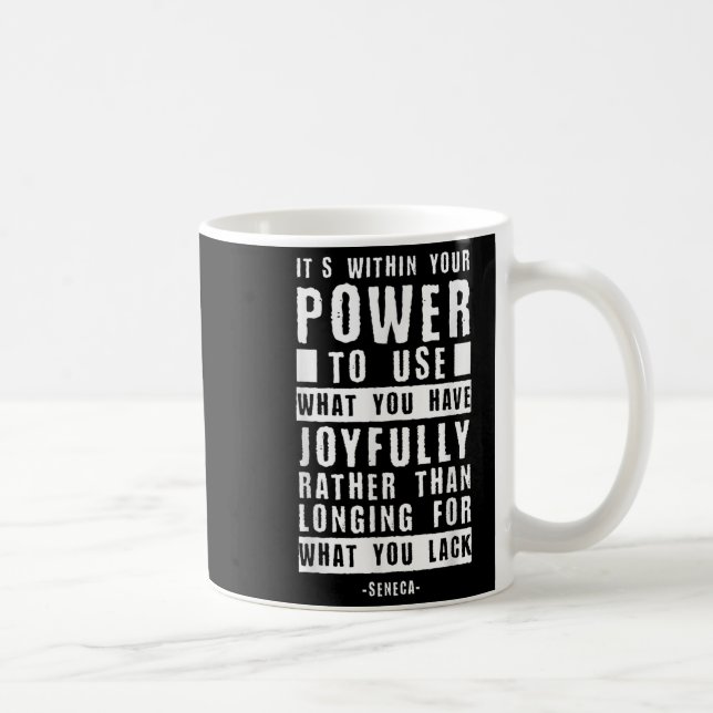 Séeca Stoic Philosophie Zitat Inspiration Stoici Kaffeetasse (Rechts)
