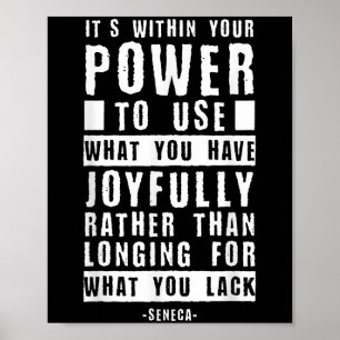 Séeca Stoic Philosophie Zitat Inspiration Stoici Poster