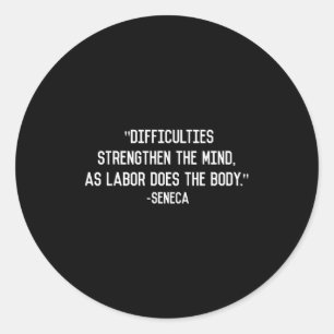 Séeca Stoic Philosophy Zitat Runder Aufkleber