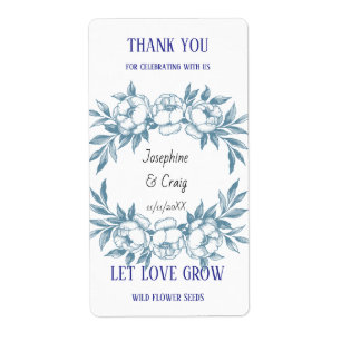 Seed Packet Étiquettes mariage Faveurs