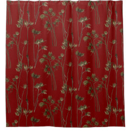 Seed Pods on a Shower Curtain Duschvorhang