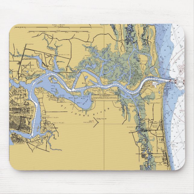 Seediagramm Jacksonvilles FL St Johns mousepad (Vorne)