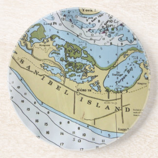 Seediagramm Sanibel Untersetzer