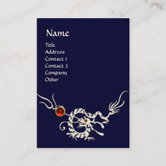 SEEDRAGON 2 RUBY MONOGRAM, blau Visitenkarte (Vorderseite)