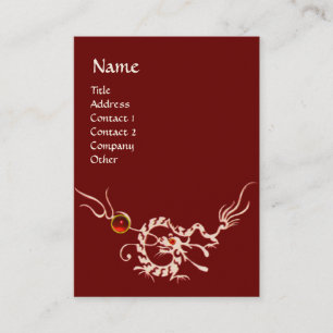 SEEDRAGON 2 RUBY MONOGRAM schwarz-weiß rot Visitenkarte