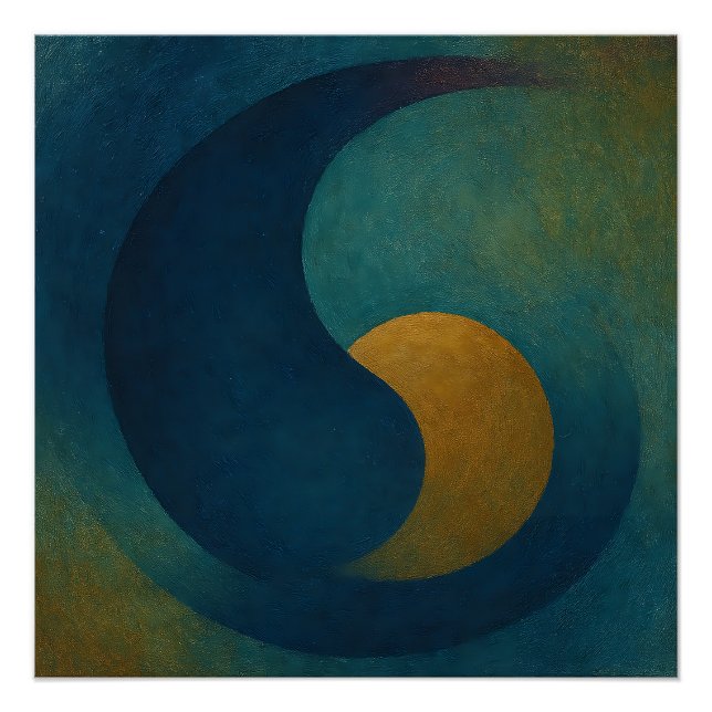 "Seeds of Stillness" Abstract Poster (Vorderseite)