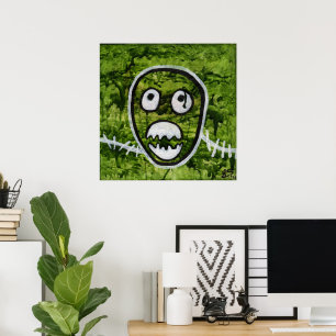 Seedy Pete Schädel seltsame skurrile Monster Kunst Poster