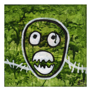 Seedy Pete Skull Odd Whimsical Monster Art Fotodruck