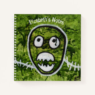 Seedy Pete Skull Odd Whimsical Monster Art Quirky Notizbuch
