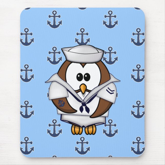 Seefahrereule Mousepad (Vorne)