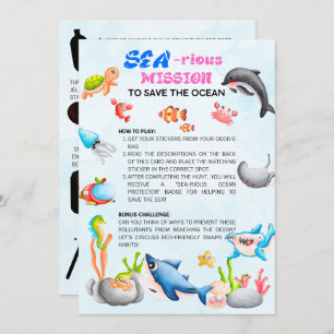 SeefahrerFun Ocean Protector Scavenger Hunt Card Einladung