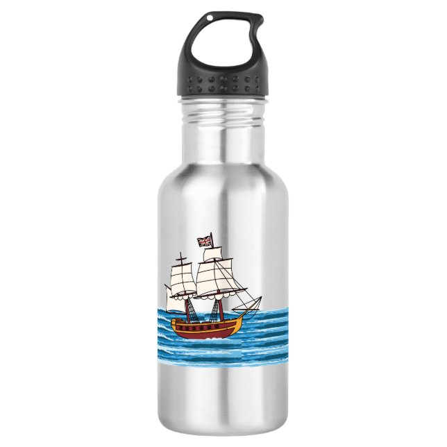 Seefahrt Edelstahlflasche (Vorderseite)
