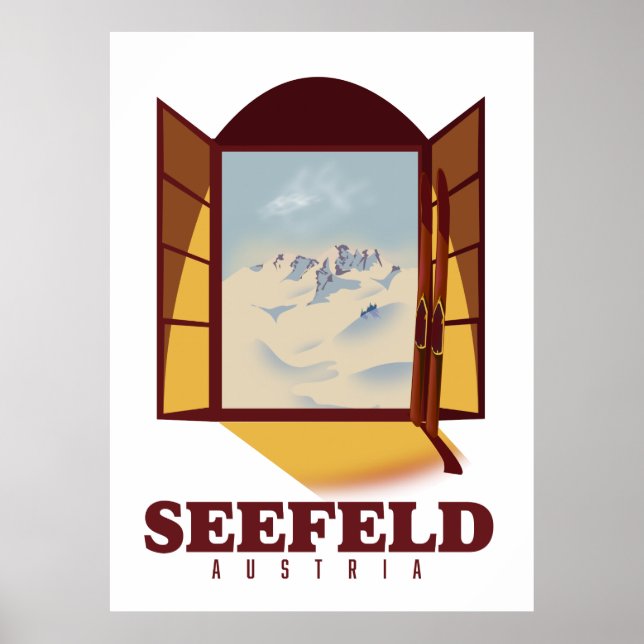 Seefeld Austria Ski poster (Vorne)