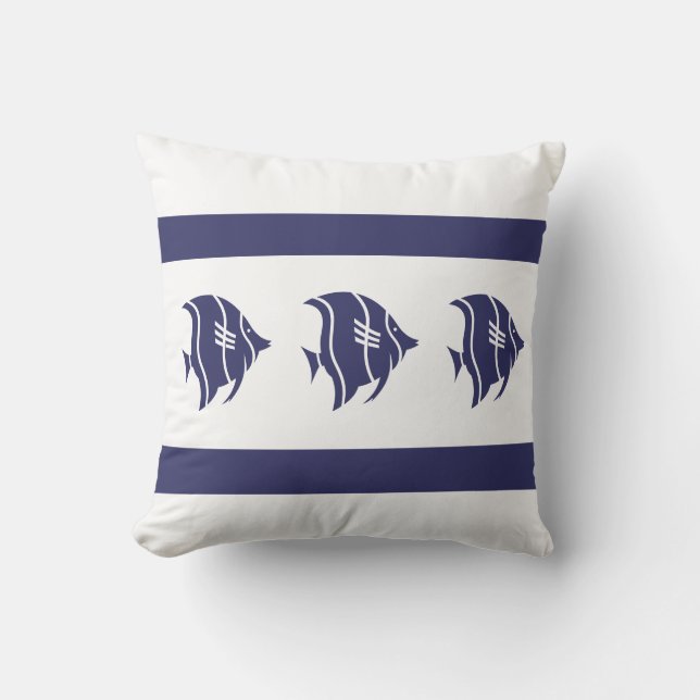 Seefische an der weißen Küste von PILLOW Kissen (Vorderseite)