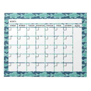 Seefischkalender Notepad Notizblock