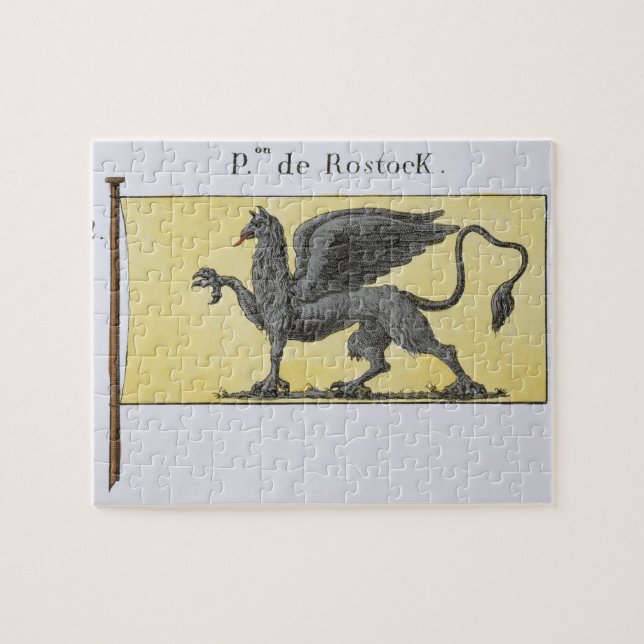 Seeflagge mit dem Greif-Emblem, das de Rost (Horizontal)