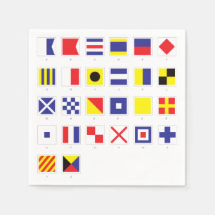 Seeflaggen-Diagramm Serviette