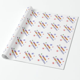Seeflaggen-frohe Weihnacht-Geschenk-Verpackung Geschenkpapier