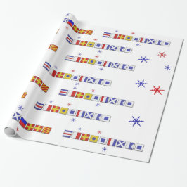 Seeflaggen-frohe Weihnacht-Geschenk-Verpackung Geschenkpapier