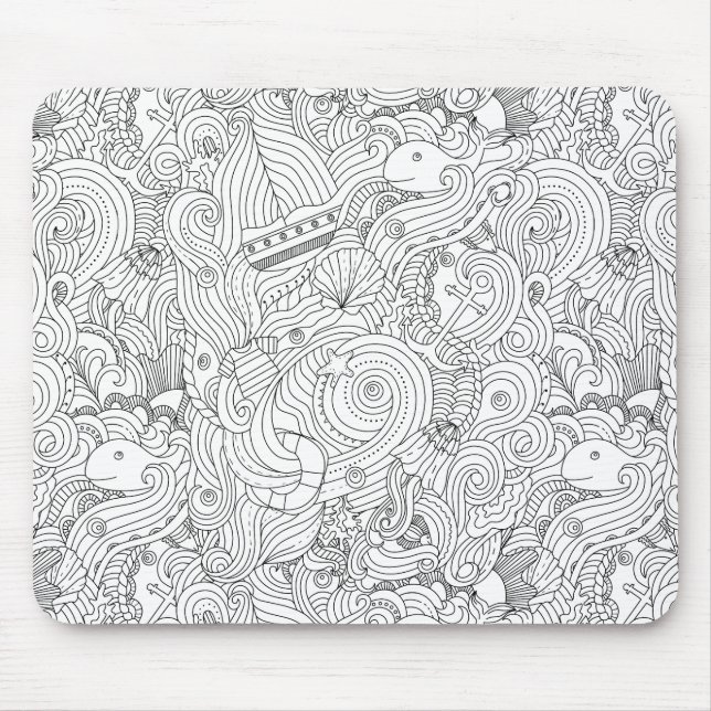 Seegekritzel Mousepad (Vorne)