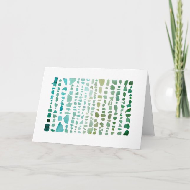 Seeglasspektrum: Aquamarine zum Smaragdnotecard Karte (Vorderseite)