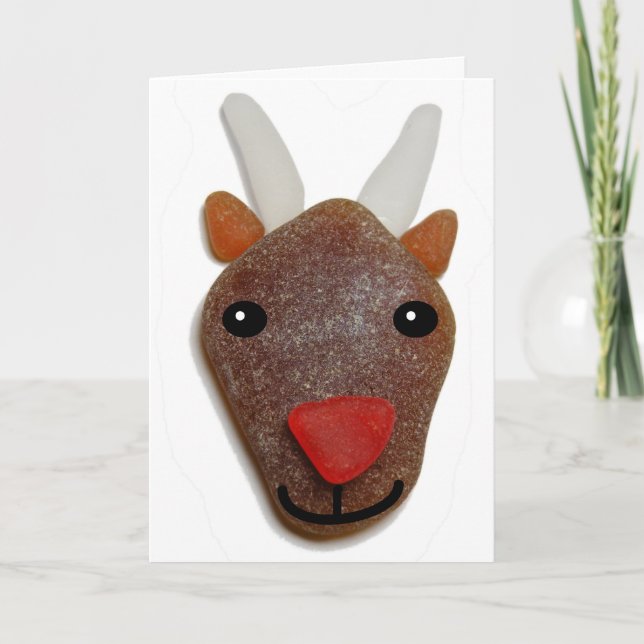 Seeglasweihnachtskarte Feiertagskarte (Vorderseite)