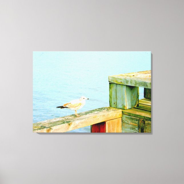Seegras auf Dock umhüllte Leinwand (Vorderseite)