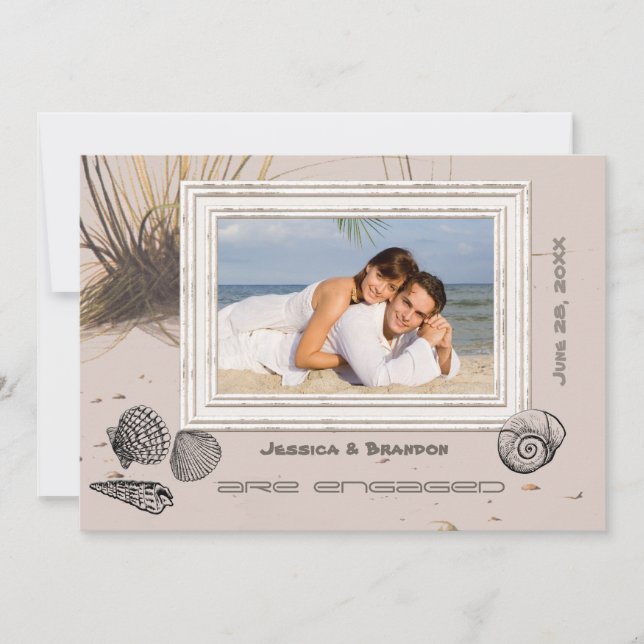 Seegras-Foto-Mitteilung/Einladung Einladung (Vorderseite)