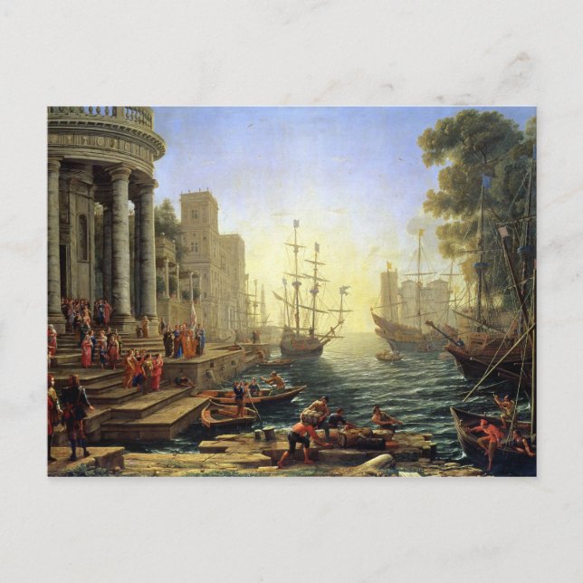 Seehafen an der Einschiffung von St. Ursula Postkarte (Vorderseite)