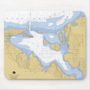 Seehafen-Diagramm Mousepad Sodus Bucht-NY