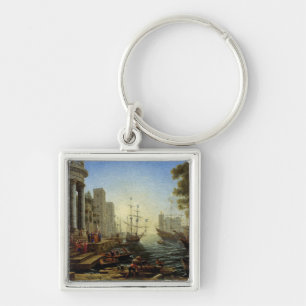 Seehafen mit der Einschiffung von Saint Ursula Schlüsselanhänger
