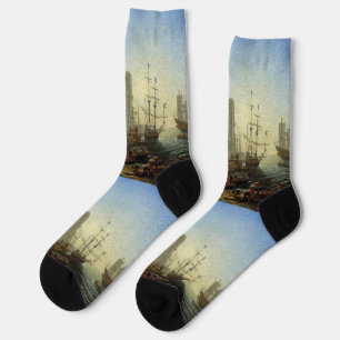 Seehafen mit der Einschiffung von Saint Ursula Socken