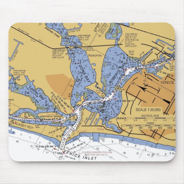 Seehafendiagramm Mousepad Venedigs, Florida (Vorne)