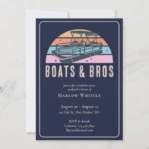 Seehaus Wasserfahrzeuge Bros Bachelor Party Einladung