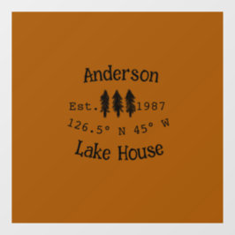 Seehaus wird gemietet. Datum Jahr benutzerdefinier Fensteraufkleber