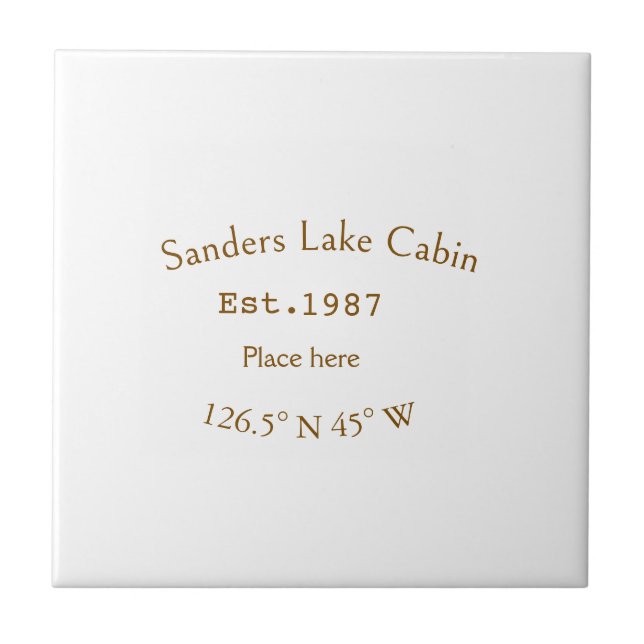 Seehaus wird gemietet. Datum Jahr benutzerdefinier Fliese (Vorderseite)