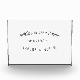 Seehaus wird gemietet. Datum Jahr benutzerdefinier Fotoblock