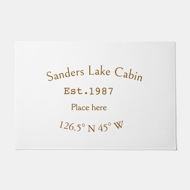 Seehaus wird gemietet. Datum Jahr benutzerdefinier Fußmatte (Vorderseite)