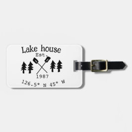 Seehaus wird gemietet. Datum Jahr benutzerdefinier Gepäckanhänger