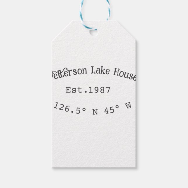 Seehaus wird gemietet. Datum Jahr benutzerdefinier Geschenkanhänger (Vorderseite)