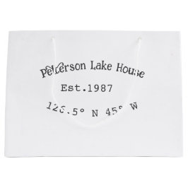 Seehaus wird gemietet. Datum Jahr benutzerdefinier Große Geschenktüte