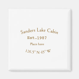 Seehaus wird gemietet. Datum Jahr benutzerdefinier Magnet