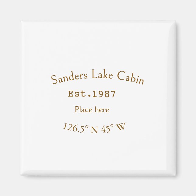 Seehaus wird gemietet. Datum Jahr benutzerdefinier Magnet (Vorne)