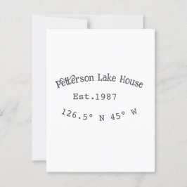 Seehaus wird gemietet. Datum Jahr benutzerdefinier Postkarte