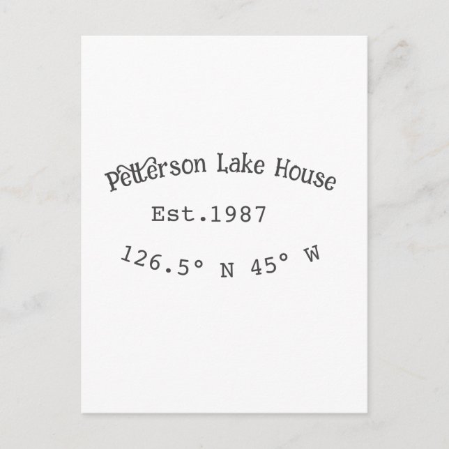 Seehaus wird gemietet. Datum Jahr benutzerdefinier Postkarte (Vorderseite)