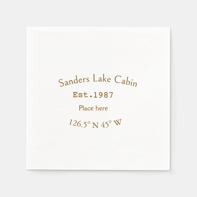 Seehaus wird gemietet. Datum Jahr benutzerdefinier Serviette (Vorderseite)