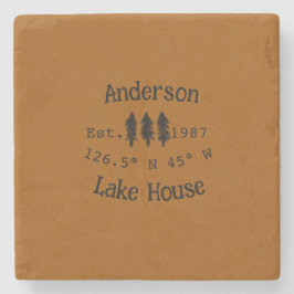 Seehaus wird gemietet. Datum Jahr benutzerdefinier Steinuntersetzer